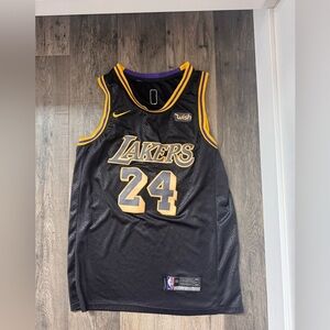 Nike NBA Black Textured Los Angeles Lakers Jersey (Size 48) Kobe Bryant